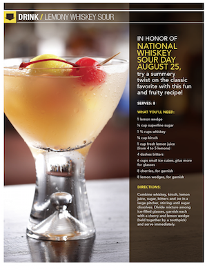 national whiskey and sour day