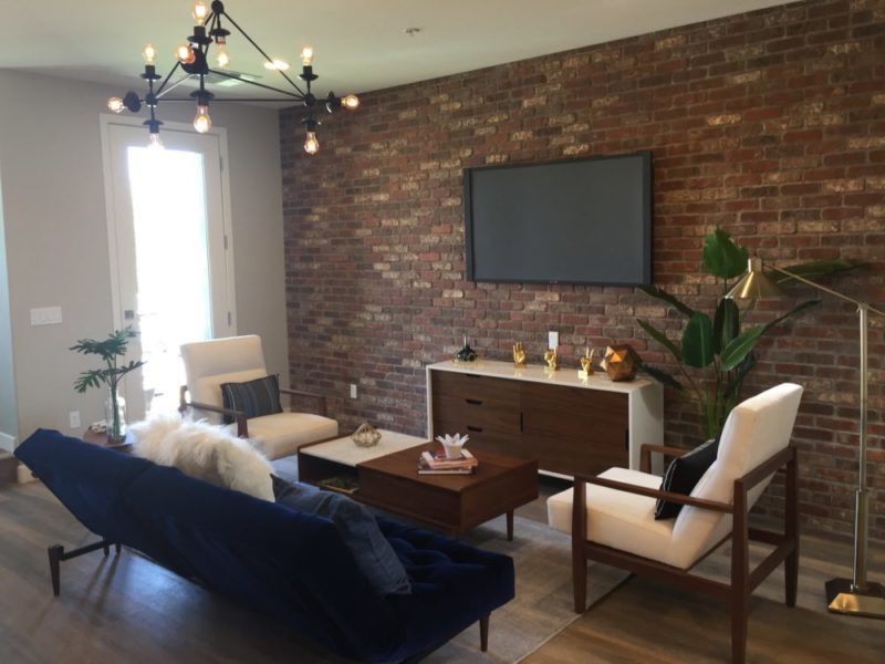 Brick wall in a condo unit in Biltmore living